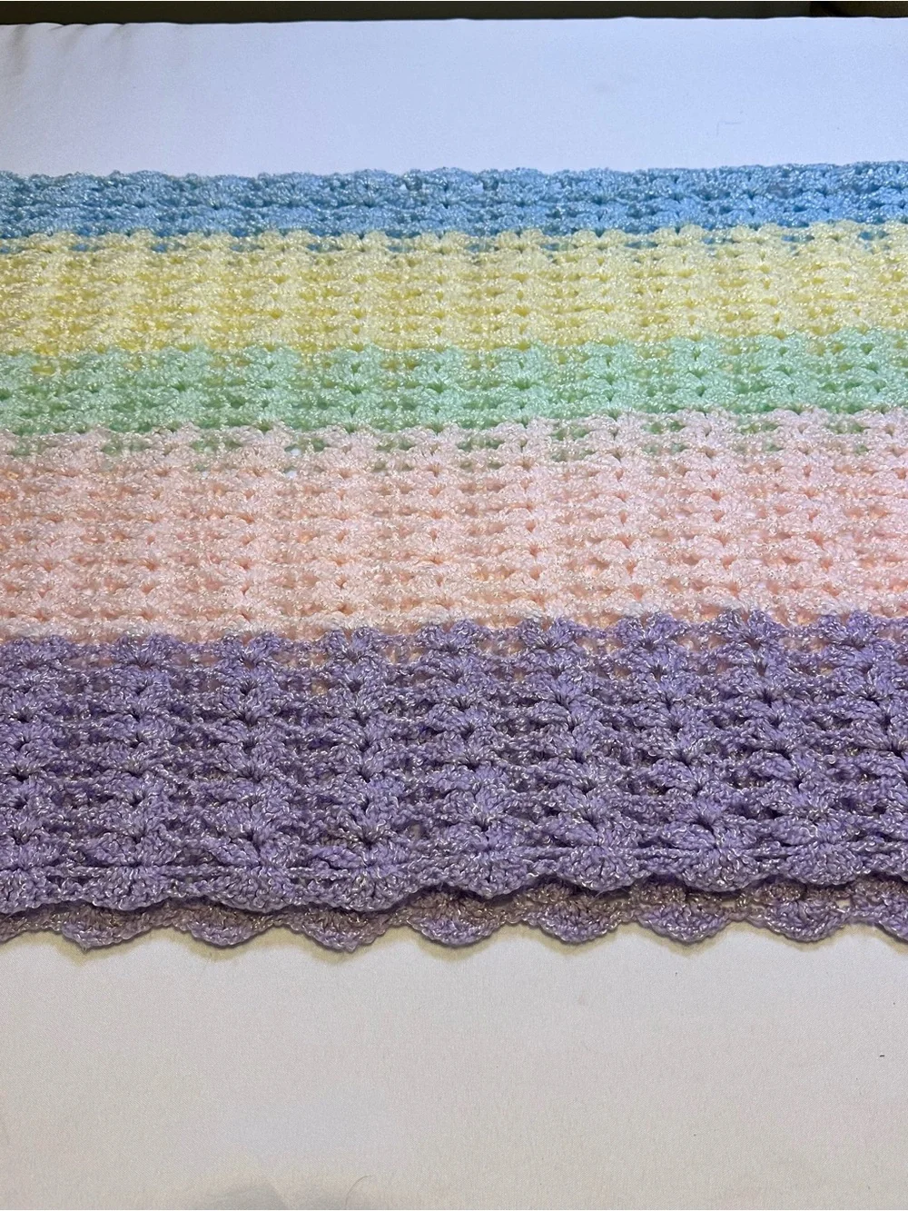 Pastel Multicolor Crochet baby blanket
